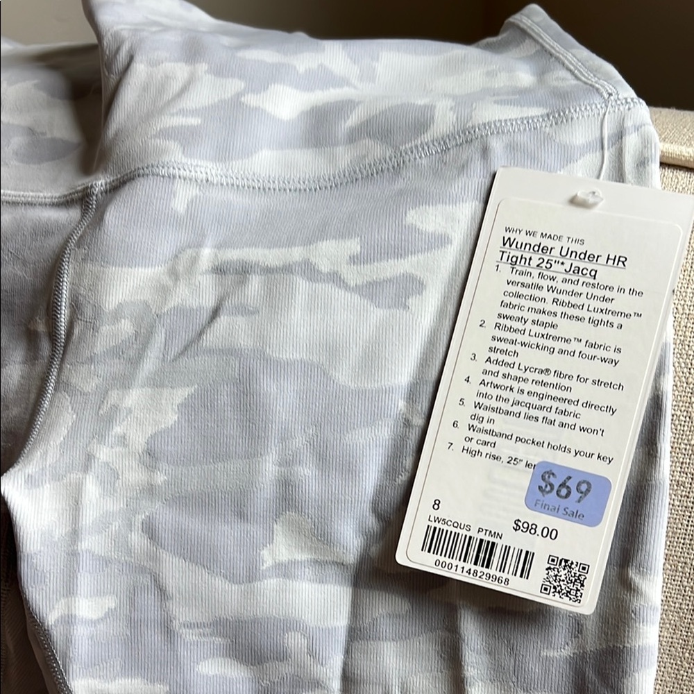Lululemon Athletica Wunder Under HR Tight 25" - Gray Camo